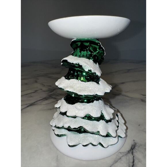 NEW Bath And Body Works Christmas TREE MOUSE Single Wick Candle Pedestal Holder - Picture 9 of 10